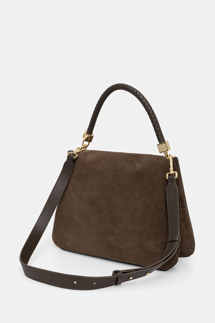 Akcesoria Coccinelle torebka crossbody damska zamszowa E1.VCL.18.01.01 zielony