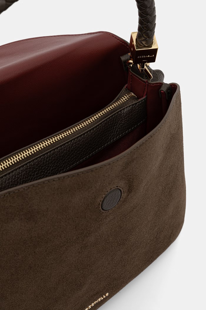Coccinelle torebka crossbody damska zamszowa E1.VCL.18.01.01 zielony