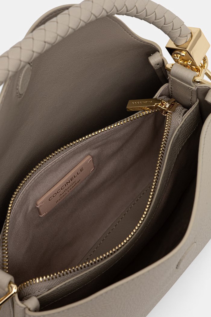 Coccinelle torebka crossbody damska skórzana E1.VCK.18.02.01 beżowy