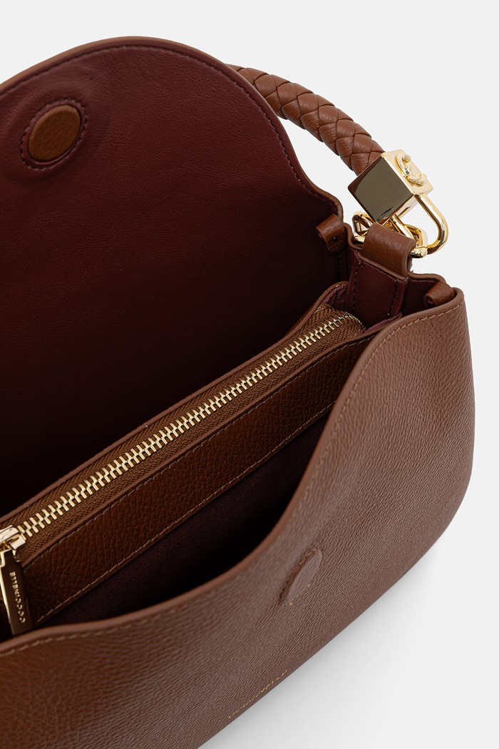 Coccinelle torebka crossbody damska skórzana E1.VCK.18.02.01 brązowy