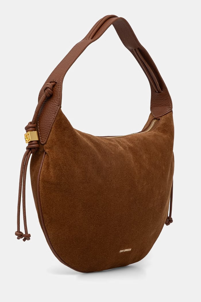 Coccinelle torebka hobo damska zamszowa E1.VCB.13.02.01 brązowy AW26