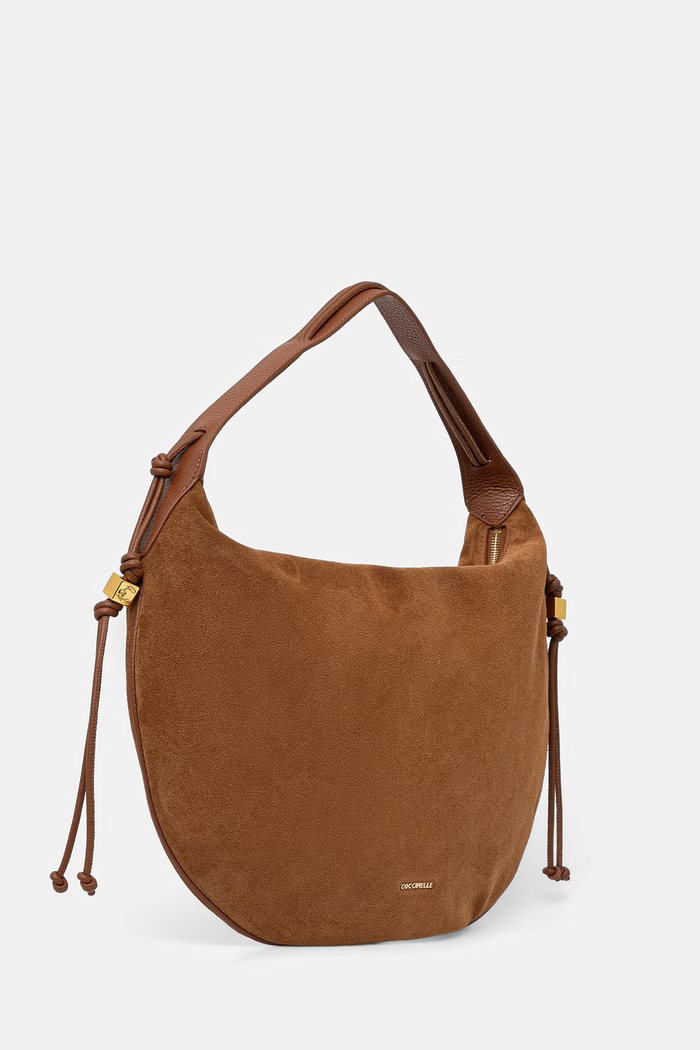 Coccinelle torebka hobo damska zamszowa E1.VCB.13.01.01 brązowy AW26