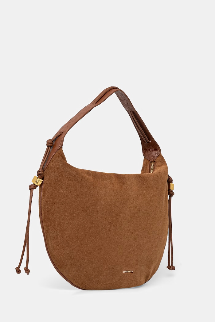 Coccinelle torebka hobo damska zamszowa E1.VCB.13.01.01 brązowy AW26