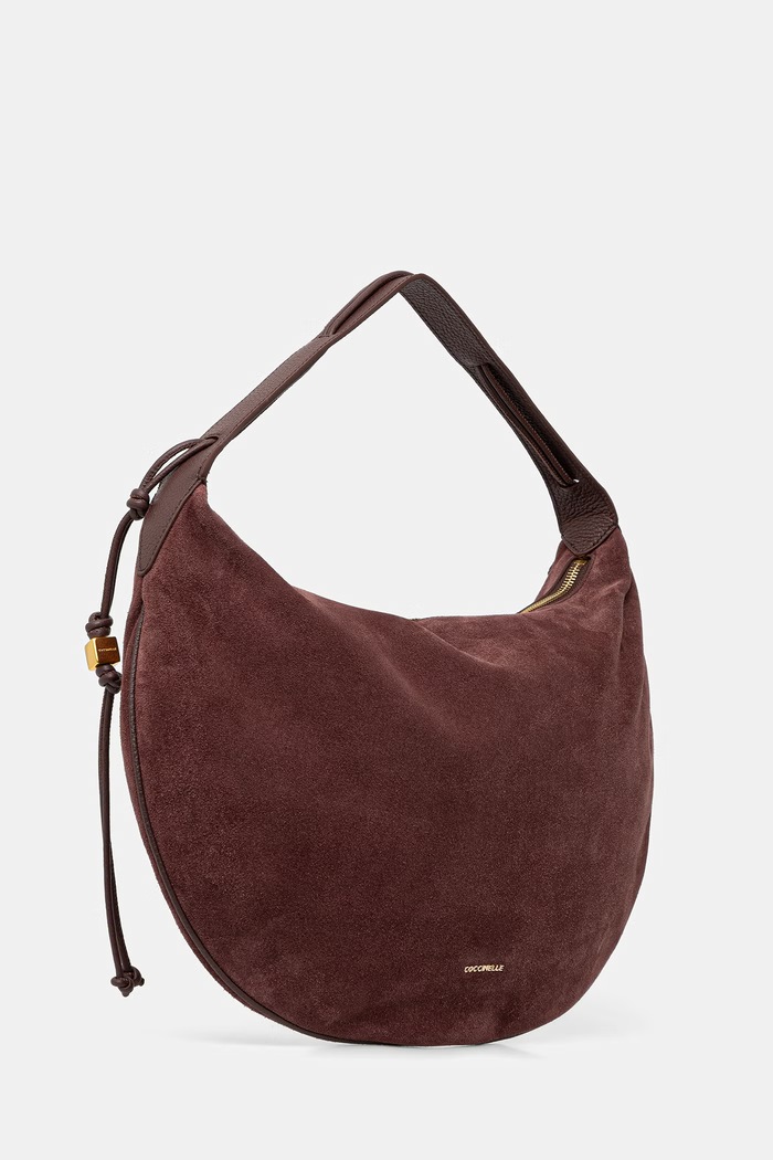 Coccinelle torebka hobo damska zamszowa E1.VCB.13.01.01 bordowy AW26