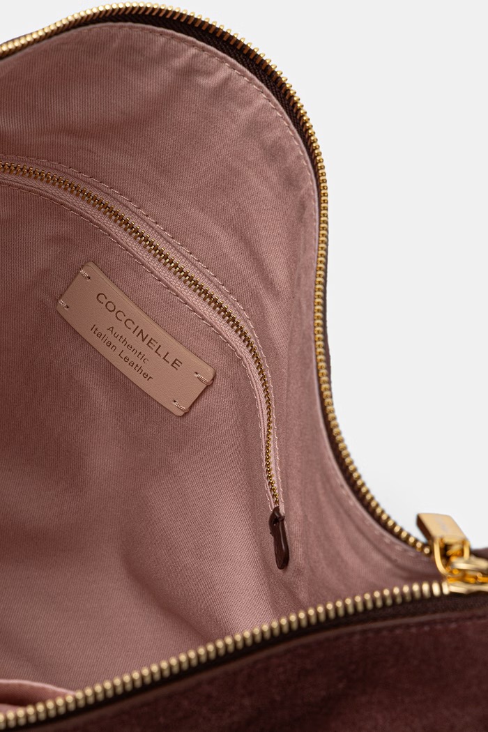 Coccinelle torebka hobo damska zamszowa E1.VCB.13.01.01 bordowy