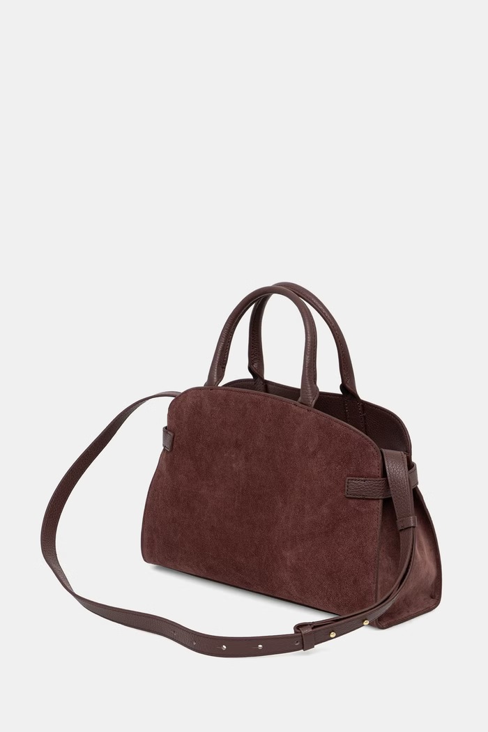 Akcesoria Coccinelle torebka shopper damska zamszowa E1.TLB.18.04.01 fioletowy