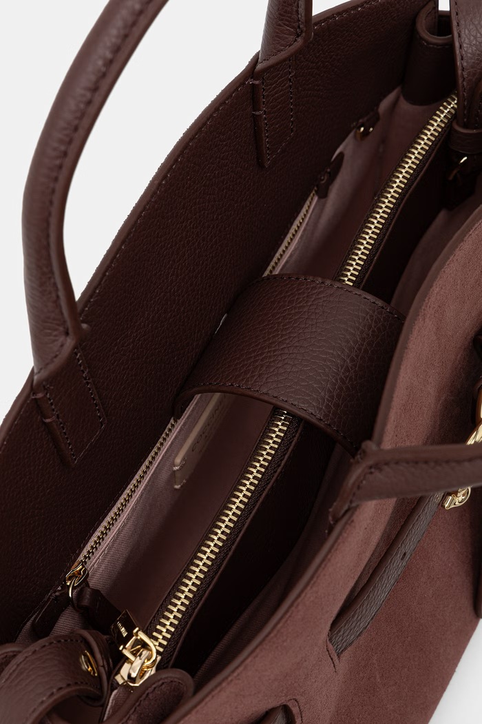 Coccinelle torebka shopper damska zamszowa E1.TLB.18.04.01 fioletowy