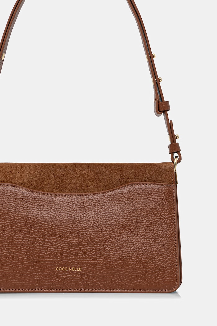 Akcesoria Coccinelle torebka crossbody damska skórzana E1.VJG.12.02.01 brązowy