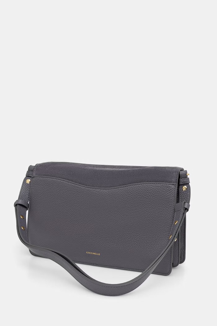 Akcesoria Coccinelle torebka shopper damska skórzana E1.VJG.12.01.01 szary
