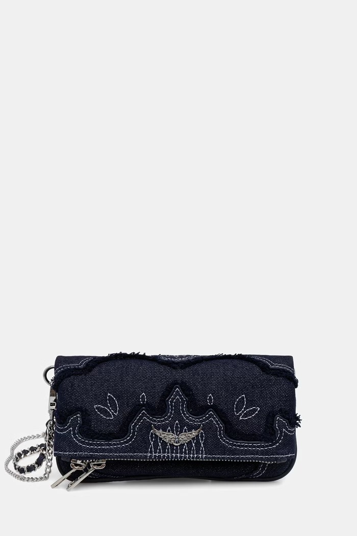 Zadig&Voltaire torebka crossbody damska jeansowa granatowy LWBA04440