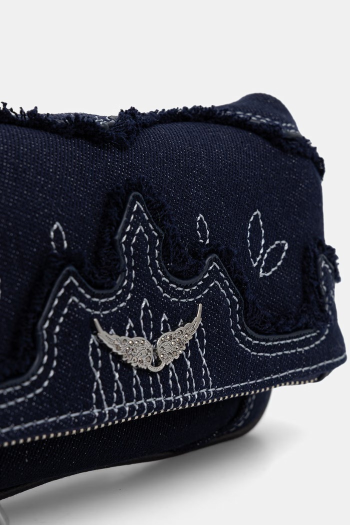 Zadig&Voltaire torebka crossbody damska jeansowa granatowy LWBA04440