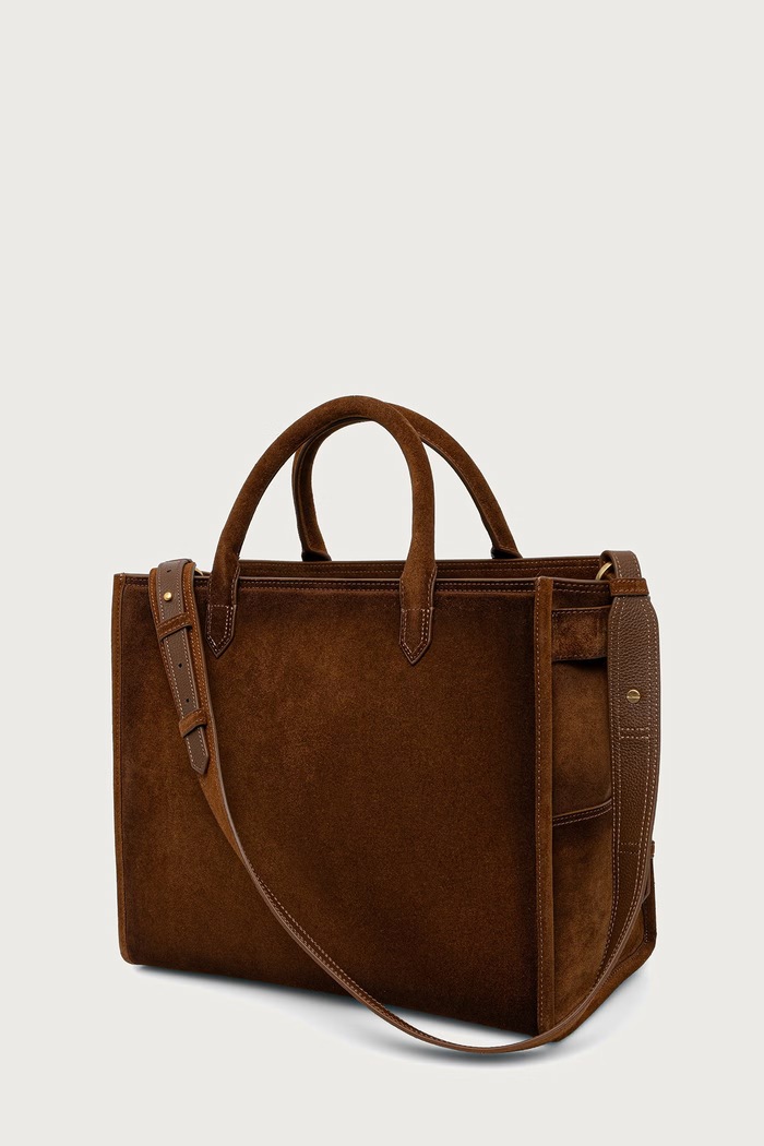 Dodaci Zadig&Voltaire Shopper torba za žene od brušene kože ANGEL LWBA04528 smeđa
