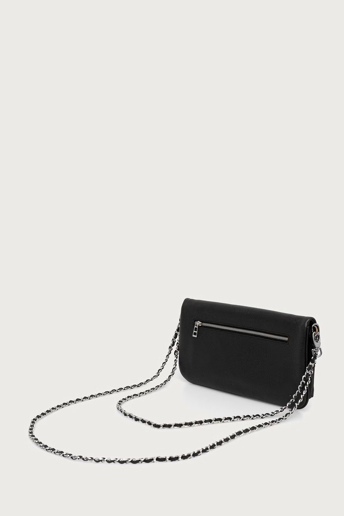 Αξεσουάρ Zadig&Voltaire Κλουτς γυναικείο δερμάτινο LWBA04486 μαύρο