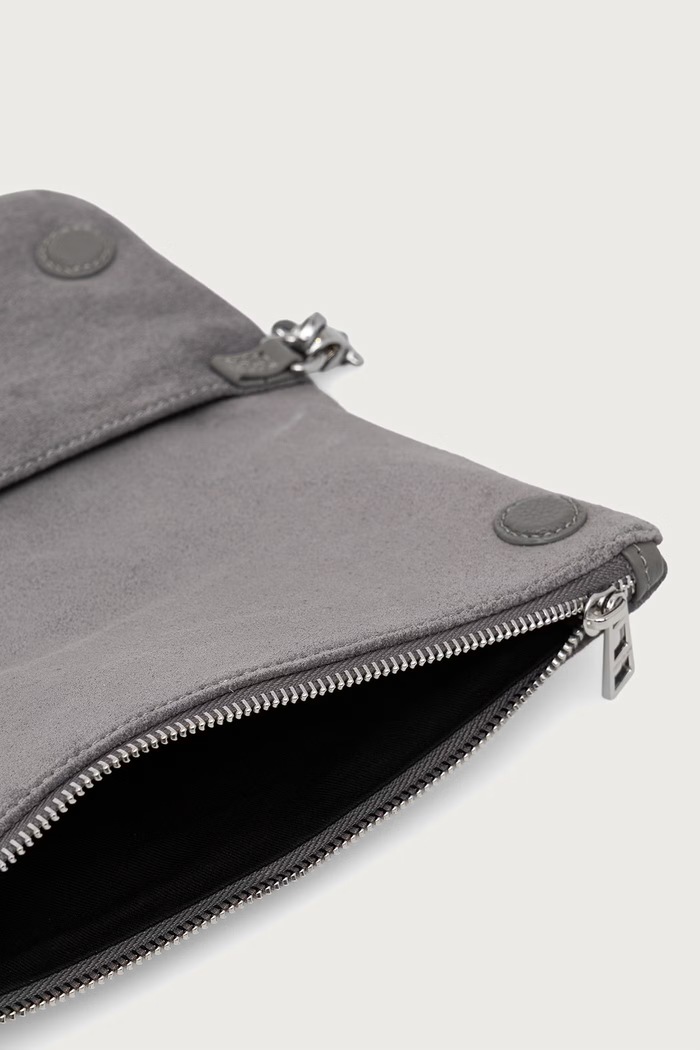 Torebka crossbody damska zamszowa Zadig&Voltaire szary LWBA04543