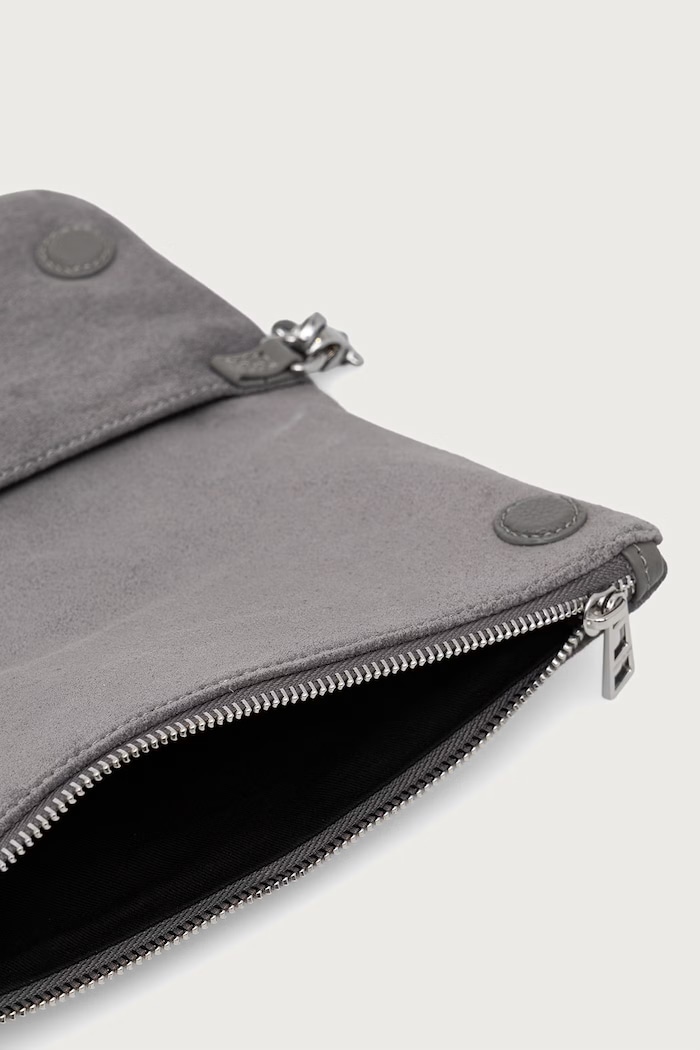Torebka crossbody damska zamszowa Zadig&Voltaire szary LWBA04543