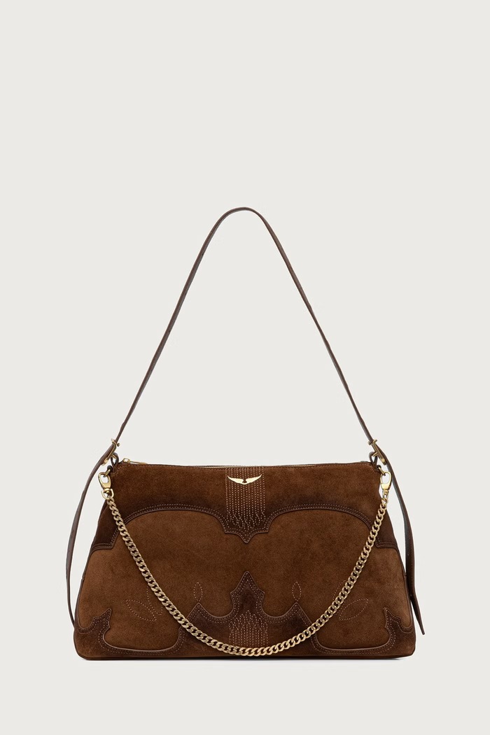 Zadig&Voltaire Crossbody kabelka dámska semišová JIM hnedá LWBA04416