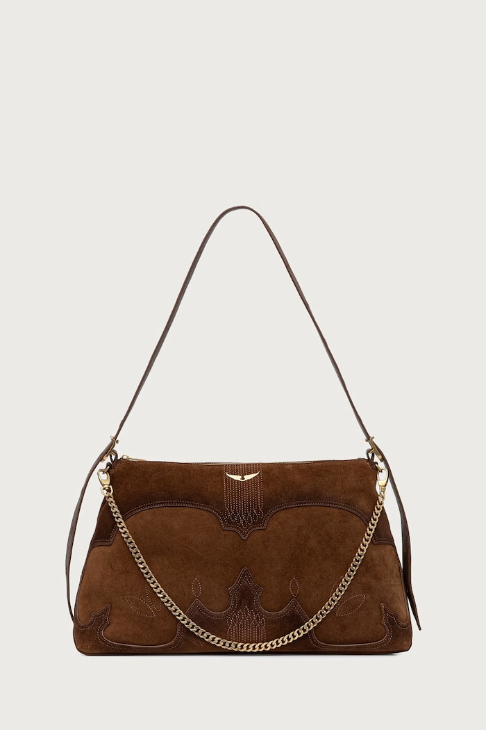 Zadig&Voltaire Crossbody kabelka dámska semišová JIM hnedá LWBA04416