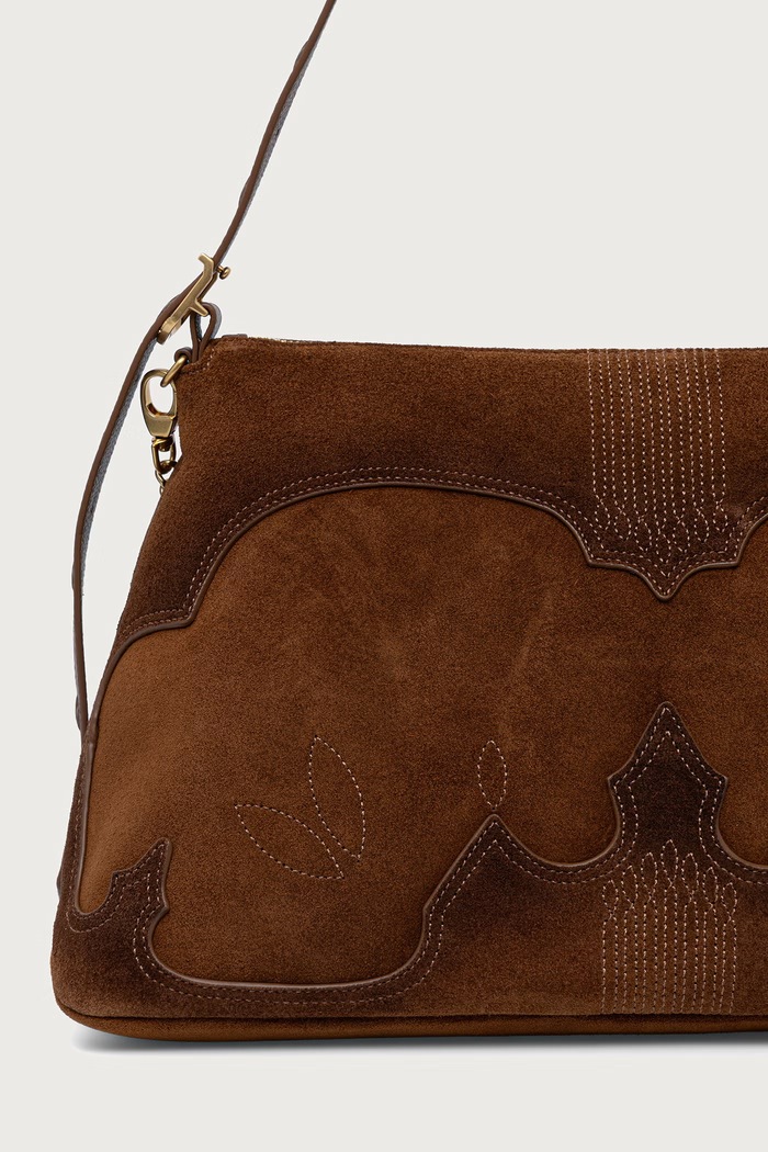 Doplnky Zadig&Voltaire Crossbody kabelka dámska semišová JIM LWBA04416 hnedá