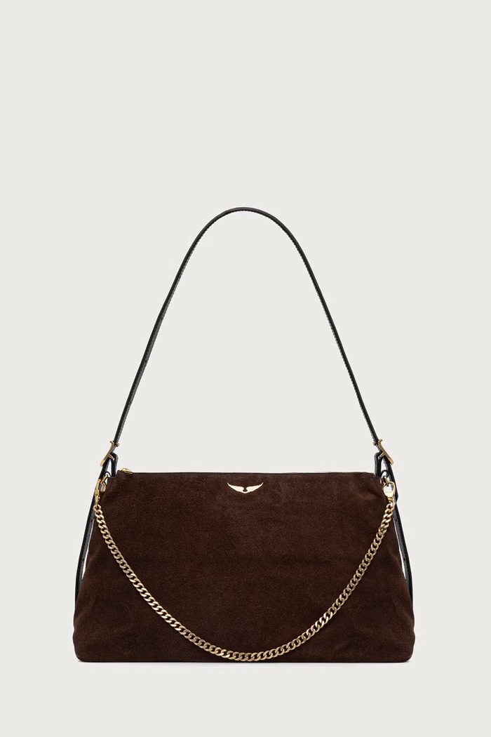 Zadig&Voltaire Crossbody kabelka dámska semišová JIM hnedá LWBA04563