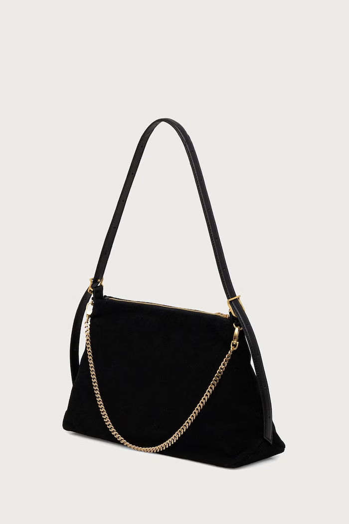 Akcesoria Zadig&Voltaire Torebka crossbody damska zamszowa JIM LWBA04563 czarny