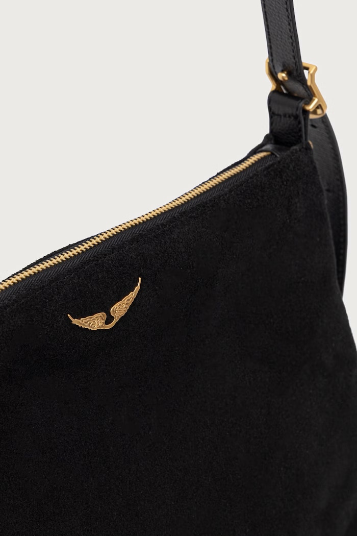 Torebka crossbody damska zamszowa JIM Zadig&Voltaire LWBA04563 czarny