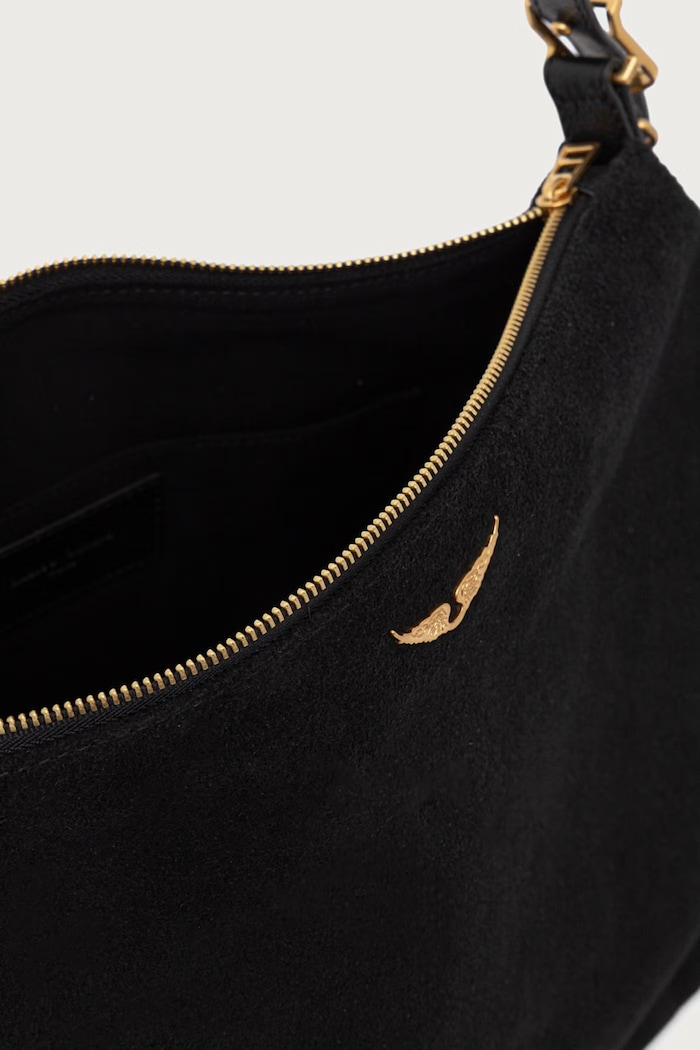 Torebka crossbody damska zamszowa JIM Zadig&Voltaire czarny LWBA04563