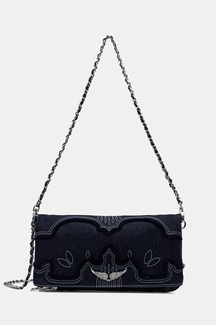 Zadig&Voltaire crossbody kabelka dámska rifľová čierna LWBA04544