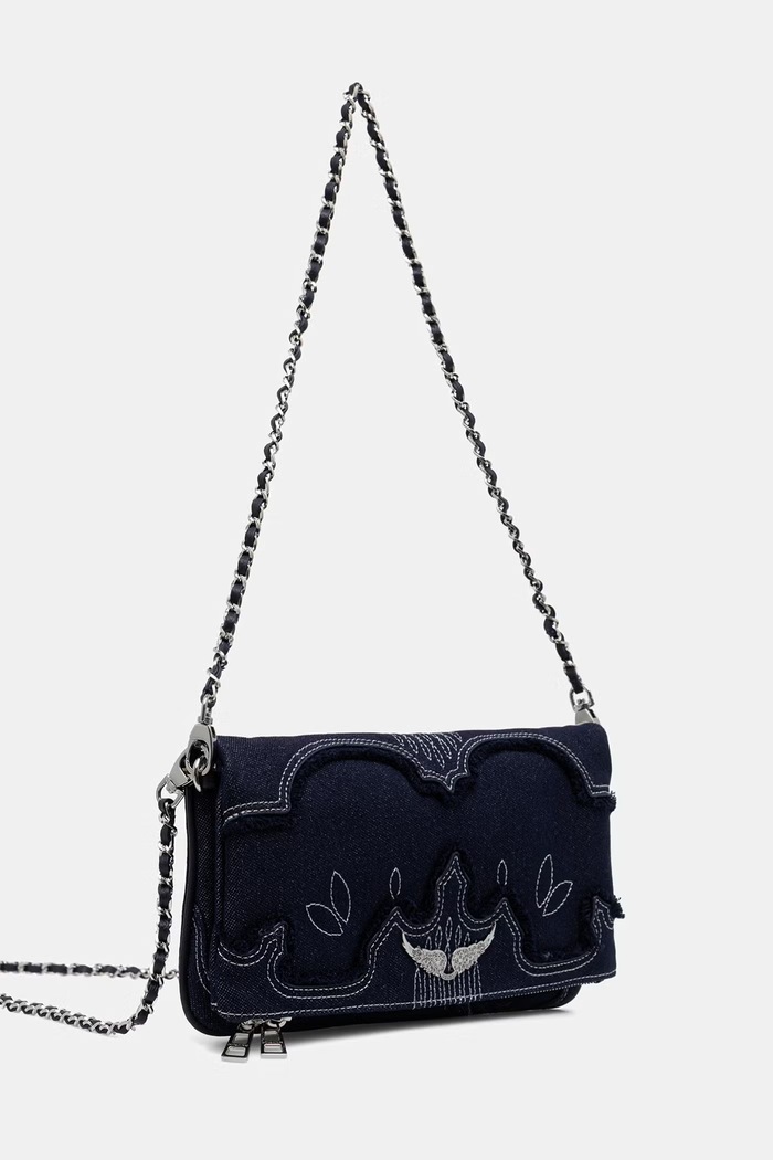 Zadig&Voltaire crossbody kabelka dámska rifľová LWBA04544 čierna AW26