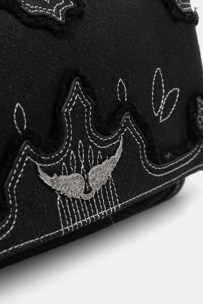 Zadig&Voltaire crossbody kabelka dámska rifľová čierna LWBA04544