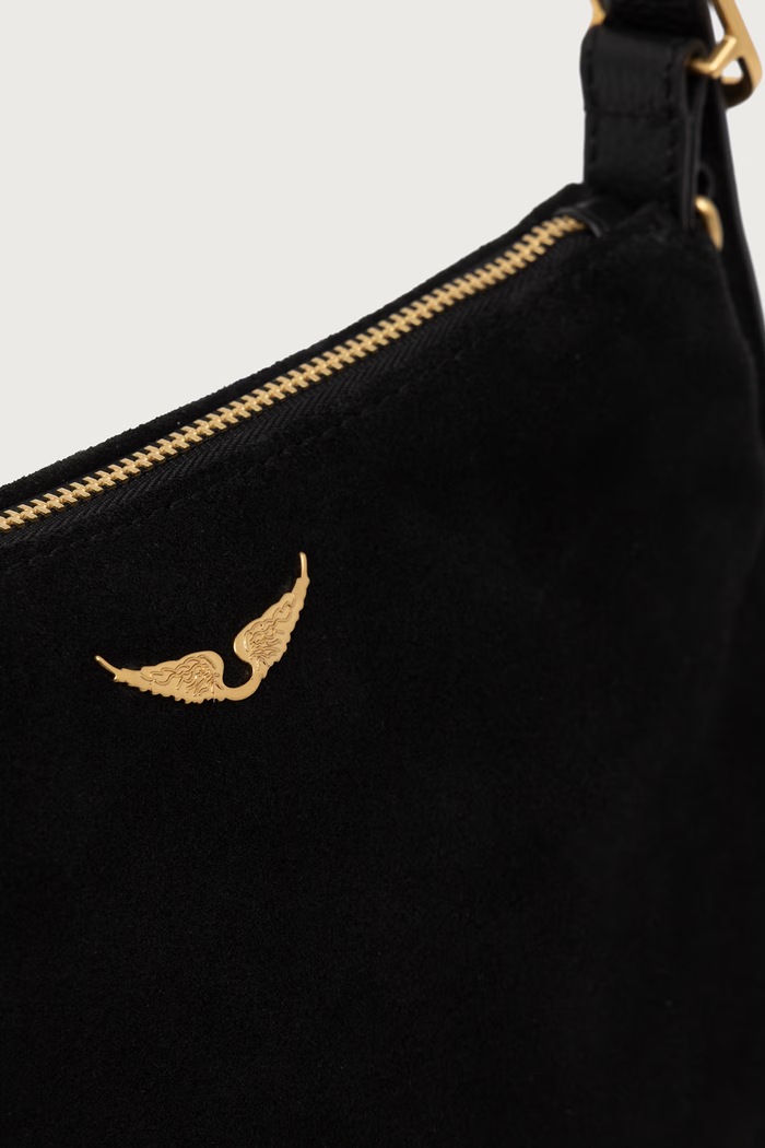 Torebka crossbody damska zamszowa JIM Zadig&Voltaire LWBA04457 czarny