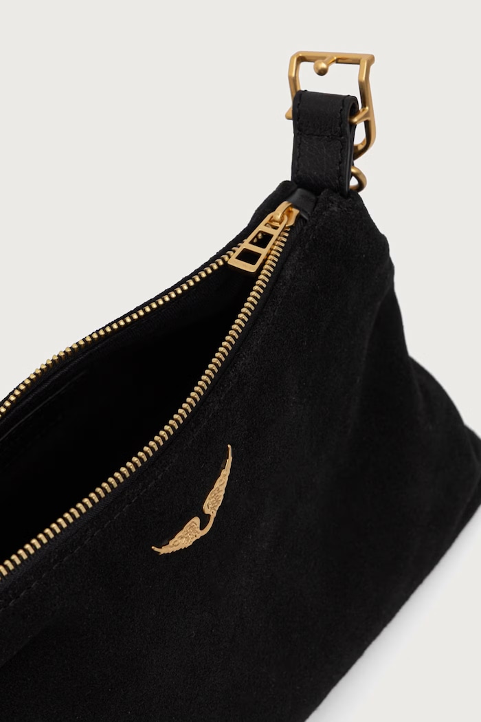 Torebka crossbody damska zamszowa JIM Zadig&Voltaire czarny LWBA04457