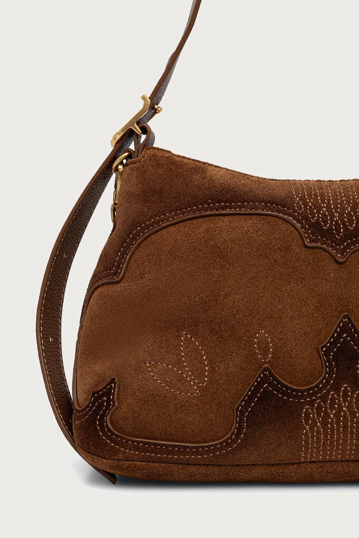 Dodaci Zadig&Voltaire Crossbody torba za žene od brušene kože JIM LWBA04494 smeđa