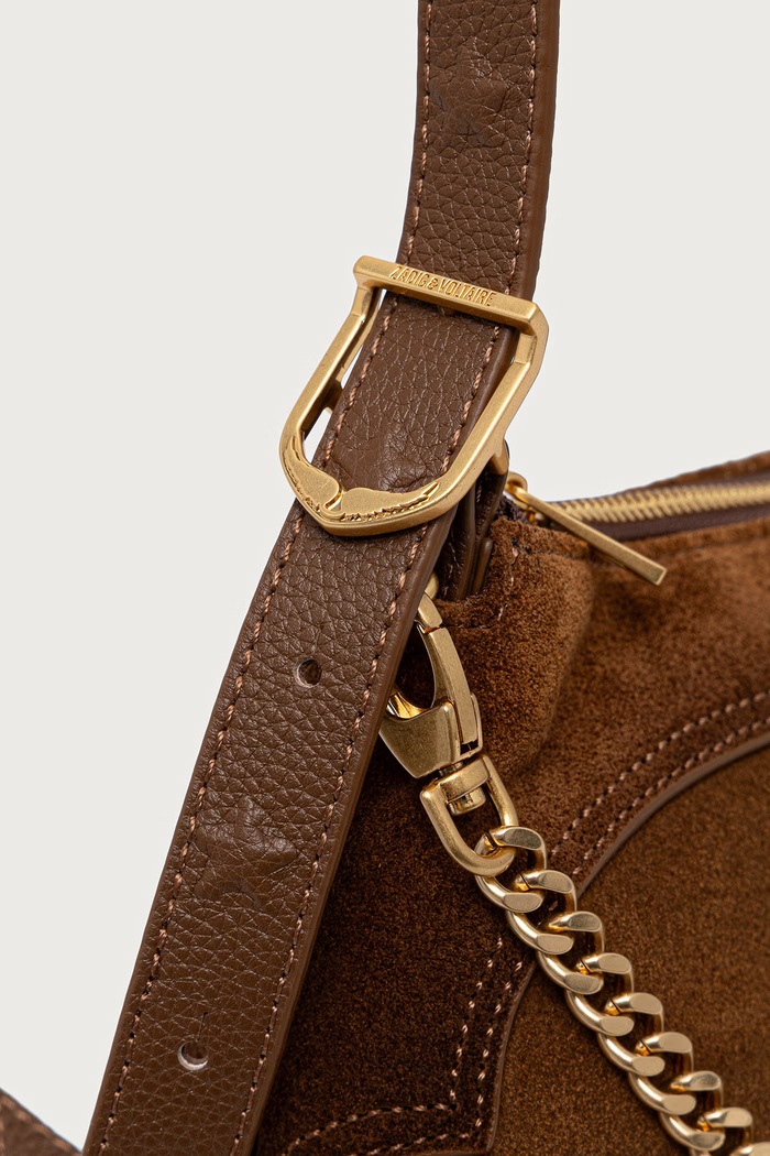 Crossbody torba za žene od brušene kože JIM Zadig&Voltaire LWBA04494 smeđa