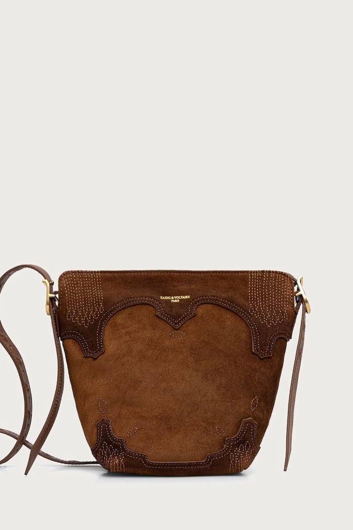 Zadig&Voltaire Tote taška dámská semišová BABY hnědá LWBA04497