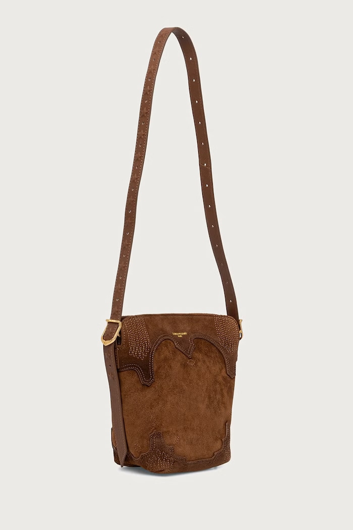 Zadig&Voltaire Torebka tote damska zamszowa BABY LWBA04497 brązowy AW26
