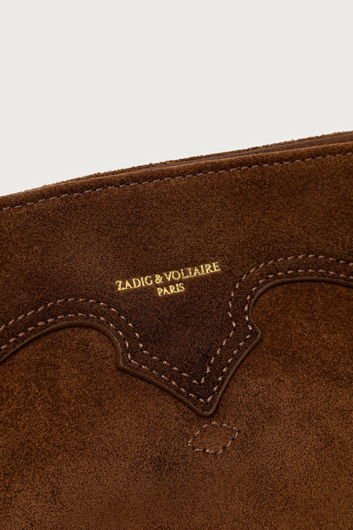 Torebka tote damska zamszowa BABY Zadig&Voltaire LWBA04497 brązowy