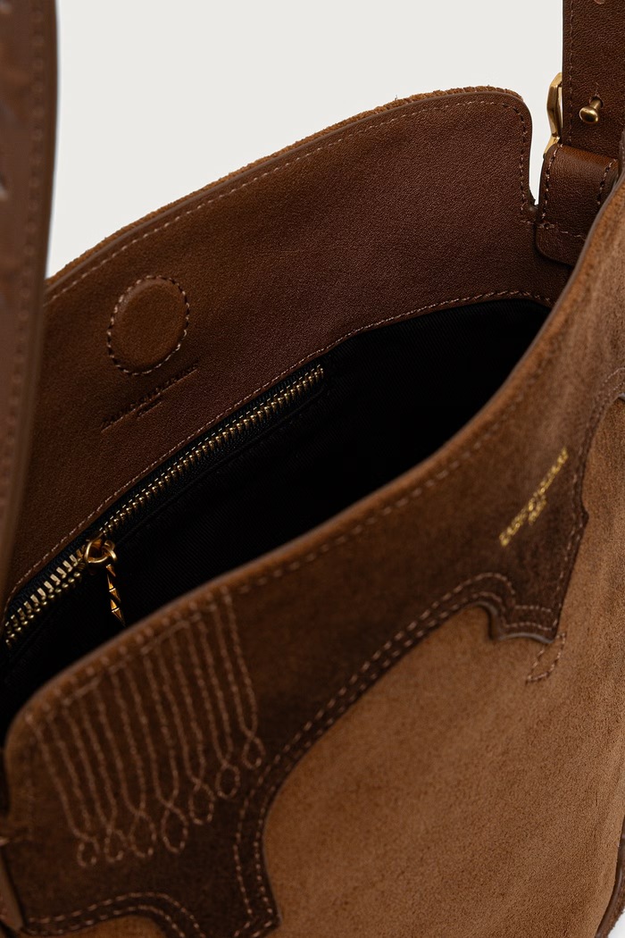 Tote torba ženska semišasta BABY Zadig&Voltaire rjava LWBA04497