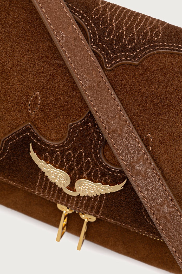 Crossbody torba za žene od brušene kože ROCKY Zadig&Voltaire LWBA04525 smeđa