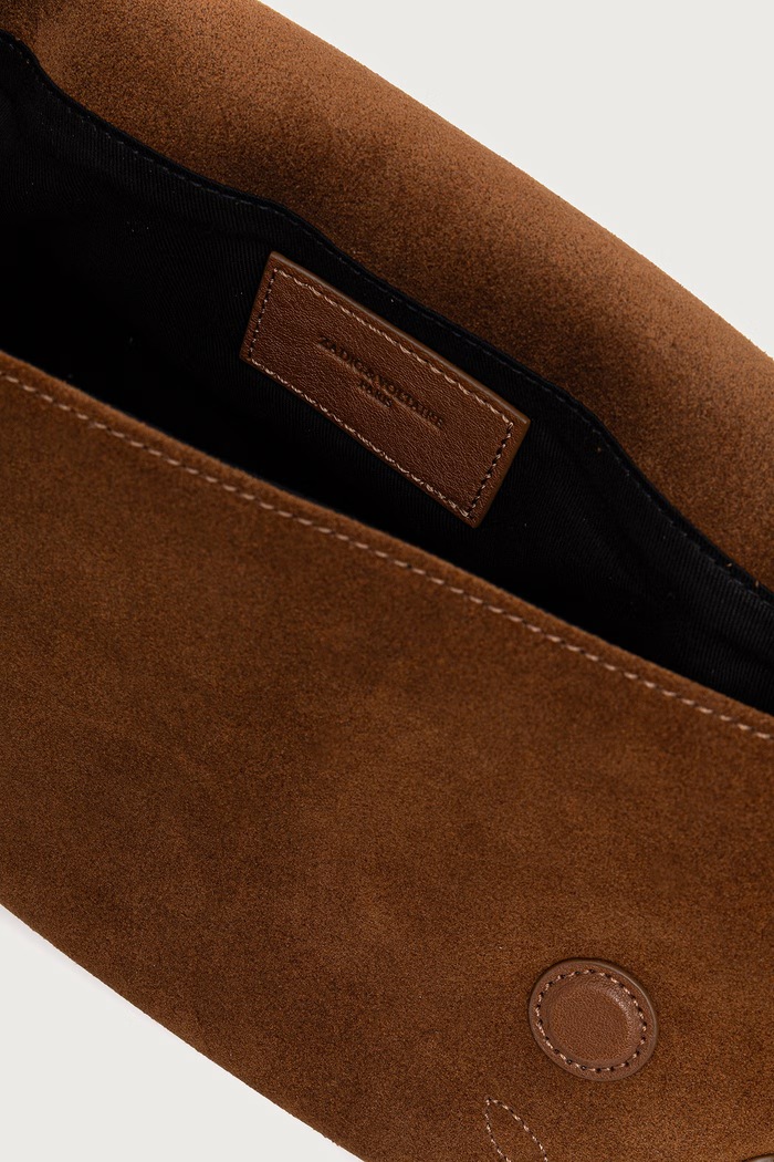 Crossbody torba za žene od brušene kože ROCKY Zadig&Voltaire smeđa LWBA04525