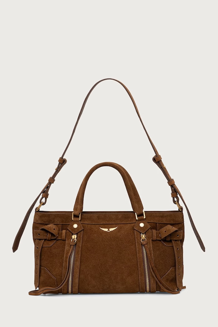 Zadig&Voltaire Torebka damska zamszowa MADISON brązowy LWBA04538