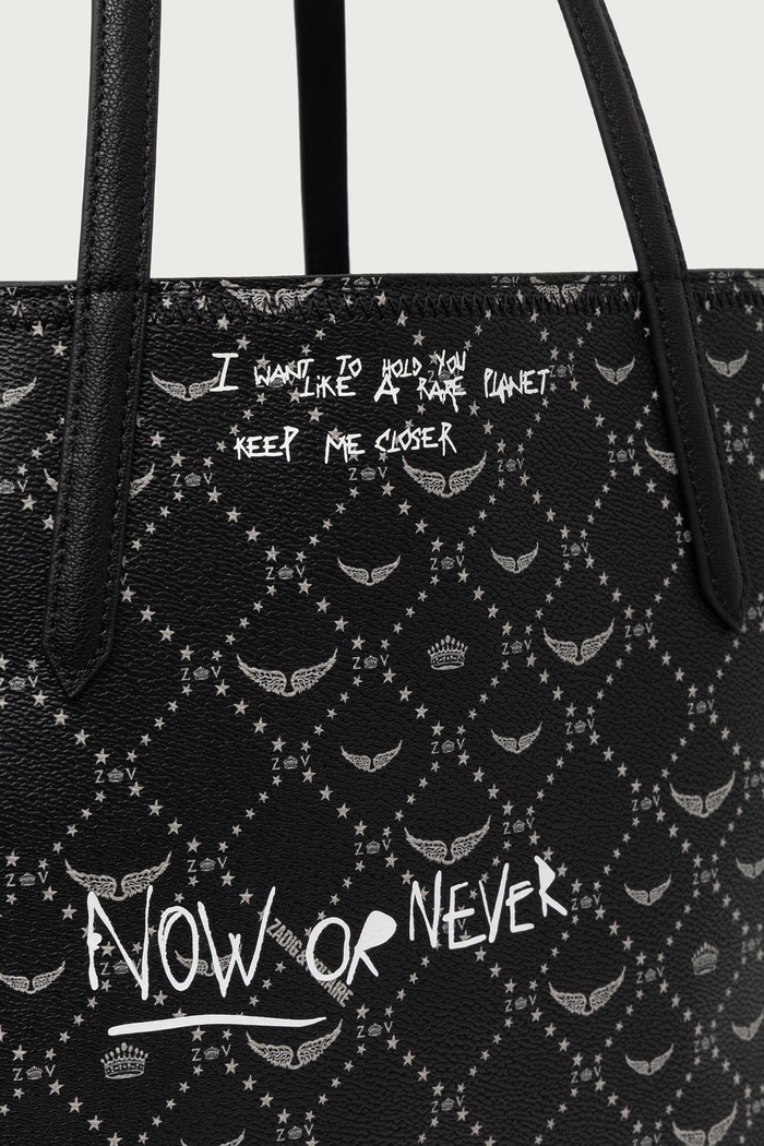 Torebka shopper damska Zadig&Voltaire LWBA04520 czarny