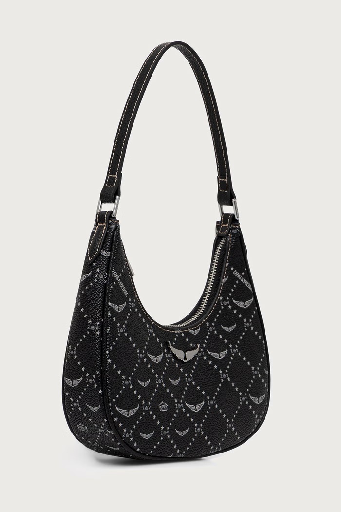 Zadig&Voltaire Hobo torbica ženska iz umetnega usnja LWBA04247 črna AW26