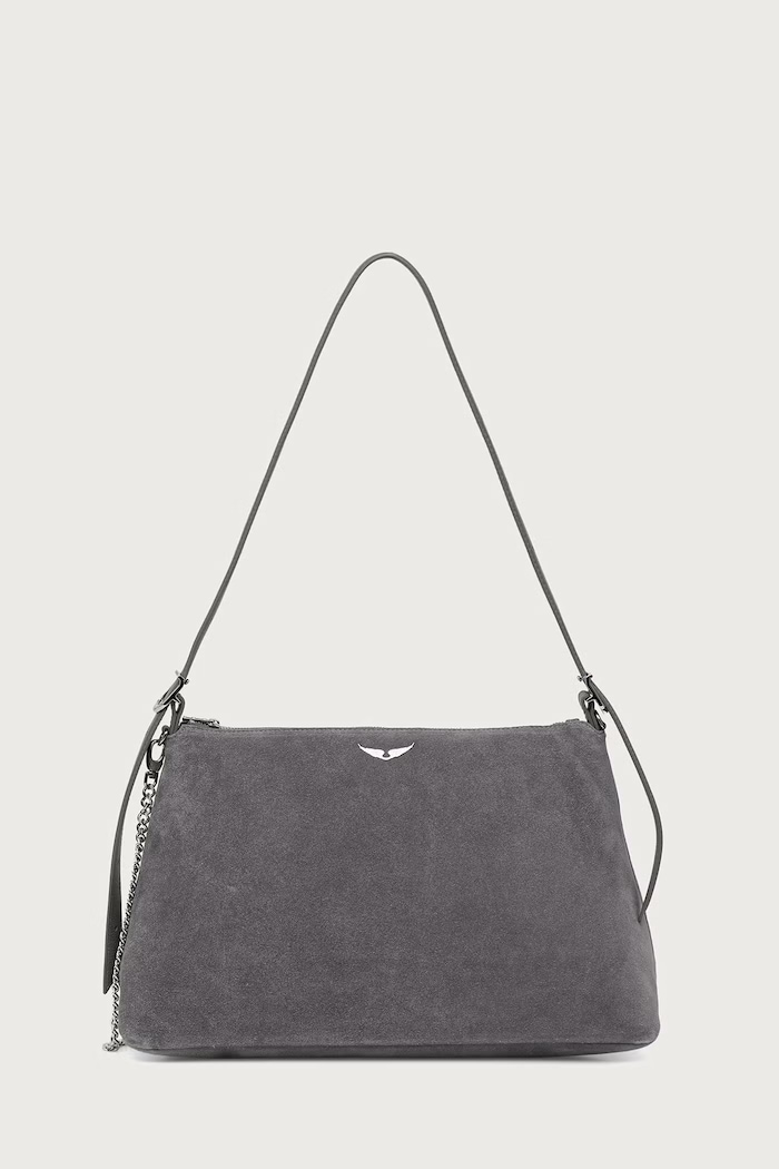 Zadig&Voltaire Klasična torbica ženska semišasta JIM siva LWBA04545