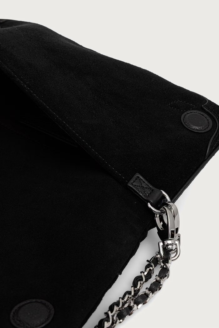 Crossbody torba za žene od brušene kože Zadig&Voltaire crna LWBA04434