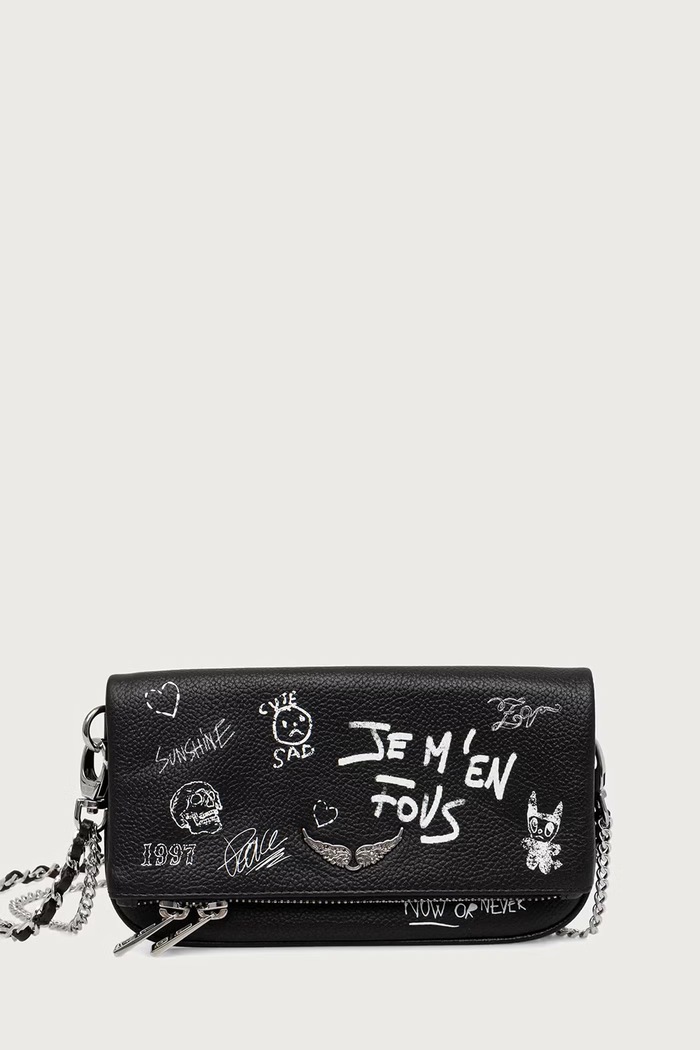 Zadig&Voltaire Χιαστί γυναικεία δερμάτινη μαύρο LWBA04485