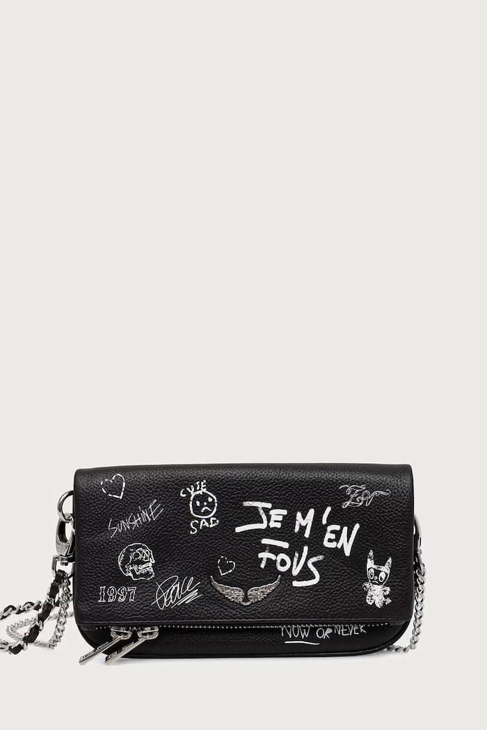 Zadig&Voltaire Χιαστί γυναικεία δερμάτινη μαύρο LWBA04485