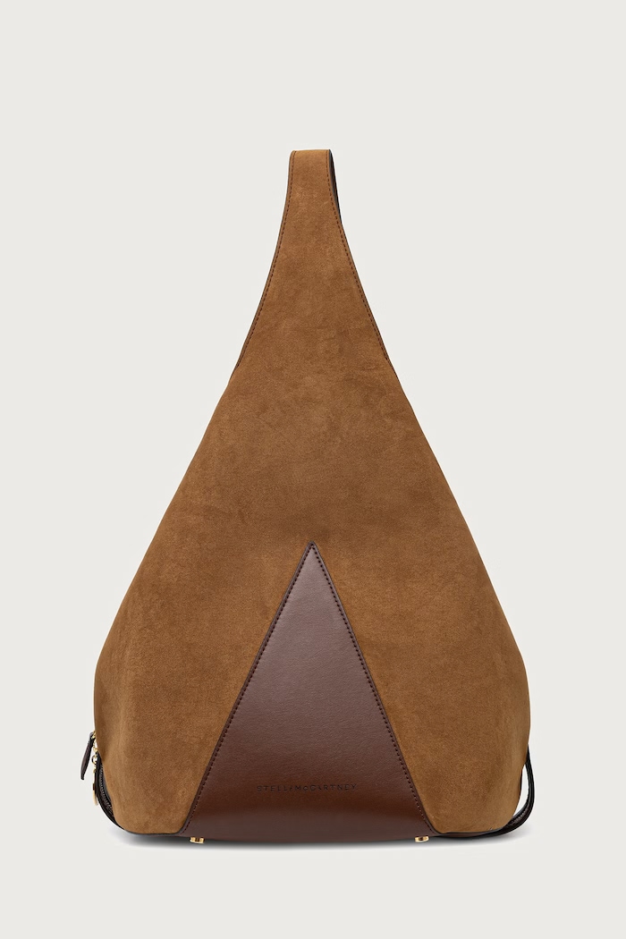 Stella McCartney APPALOOSA SOFT torebka shopper damska z imitacji zamszu brązowy 7B0207.WP0750