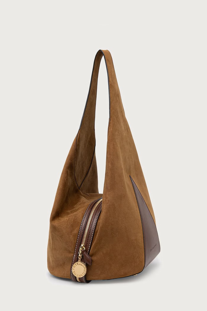 Stella McCartney APPALOOSA SOFT torebka shopper damska z imitacji zamszu 7B0207.WP0750 brązowy AW26