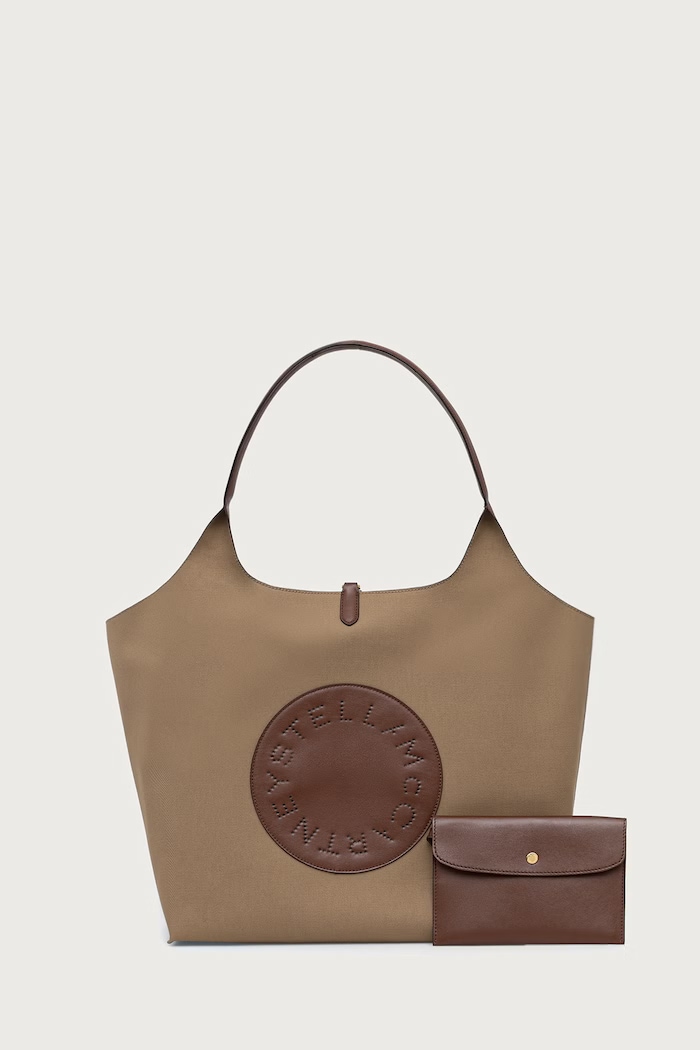 Stella McCartney LOGO REVESIBLE torebka shopper damska zielony 7B0206.WP0753