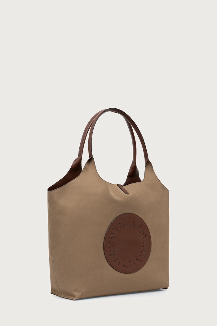 Stella McCartney LOGO REVESIBLE torebka shopper damska 7B0206.WP0753 zielony AW26